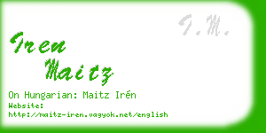 iren maitz business card